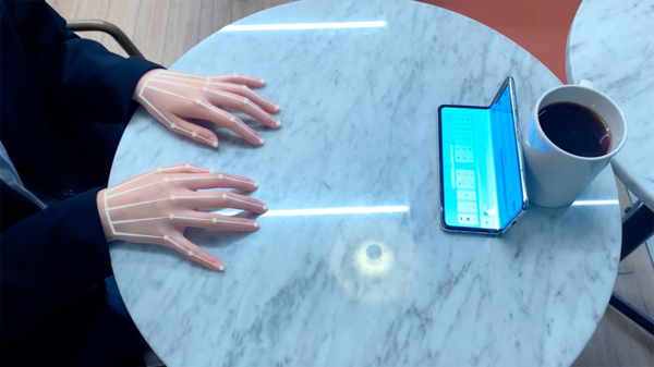 Samsung создала невидимую клавиатуру